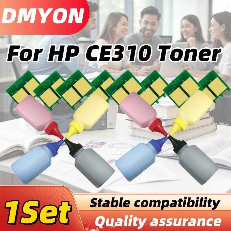 1 Bộ CE310A CE311A CE312A CE313A Bột Và Cho Laserjet Pro CP1021 CP1022 Mực CP1023 CP1025 Chip Máy In