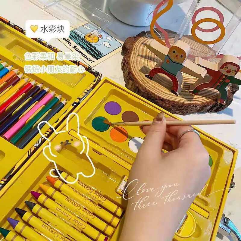 Bộ và cọ vẽ nước G.DUCK Duck Hello Set dành cho trẻ em, hộp quà tặng nghệ thuật 67 món, bộ bút màu L