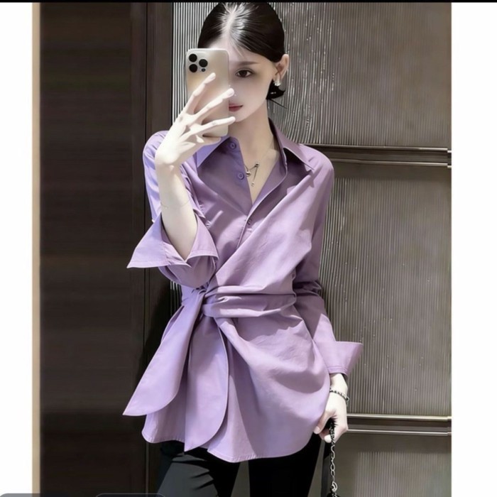 Chic, Unique And Beautiful Lace-up Shirts For Women, POLO Collar New Style Shirts, Fashionable A