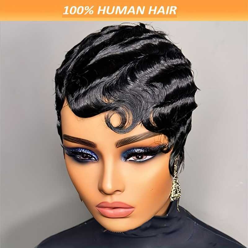 Tóc giả sóng ngón tay 6 inch thanh lịch