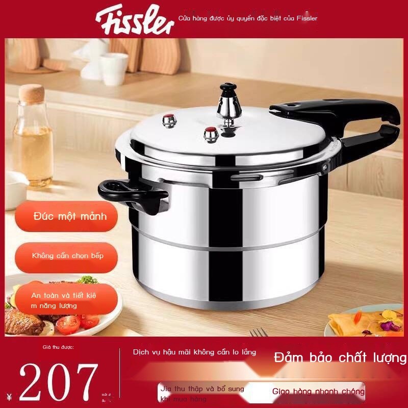 [ HOT Sale ] Nồi áp suất Fissler Đức dùng gia đình, tương thích với gas và bếp cảm ứng, kích thước