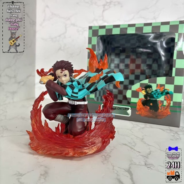Demon Slayer: Kimetsu No Yaiba 1/8 Flame Tanjiro Figure Animation Peripheral Model