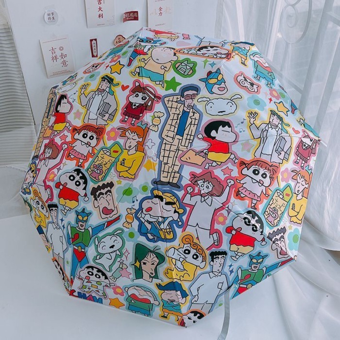 Crayon Shin-Chan Anime Tự Động Ô Chống Nắng Ô Chống Nắng Ô Gấp Vinyl Chống Nắng Chống-