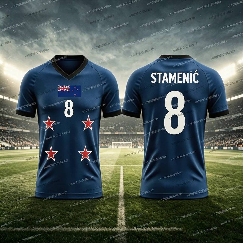 25 / 26 New Zealand Jersey Mùa Hè Nam Jersey Thể Thao Huấn Luyện Đồng Phục Jersey Thoáng Khí Nhanh K