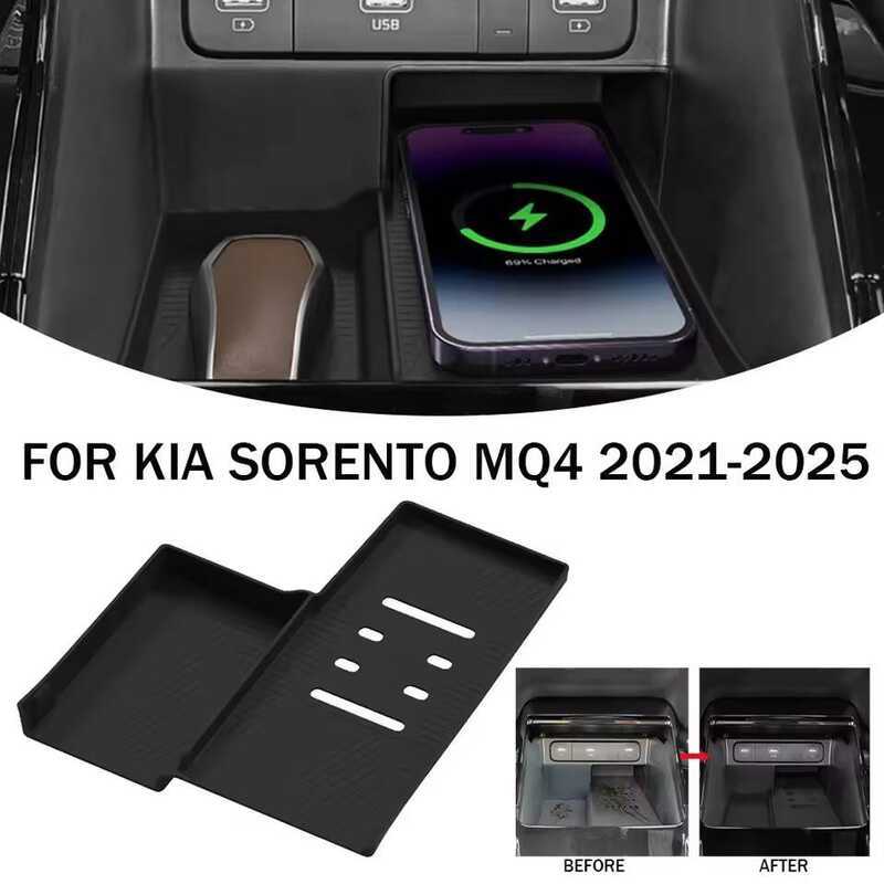 Điều Khiển Trung Tâm Sạc Không Dây Miếng Lót Silicon Phù Hợp Với Xe Kia Sorento MQ4 2021 2022 2023 2