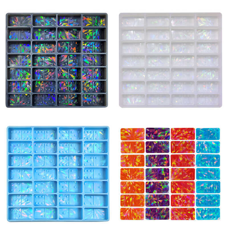 Khuôn Domino Laser Holographic DIY Dominos
