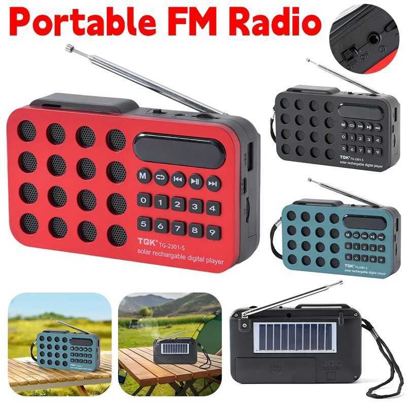 FM Band Solar Portable Bluetooth Radio Thẻ đài FM di động