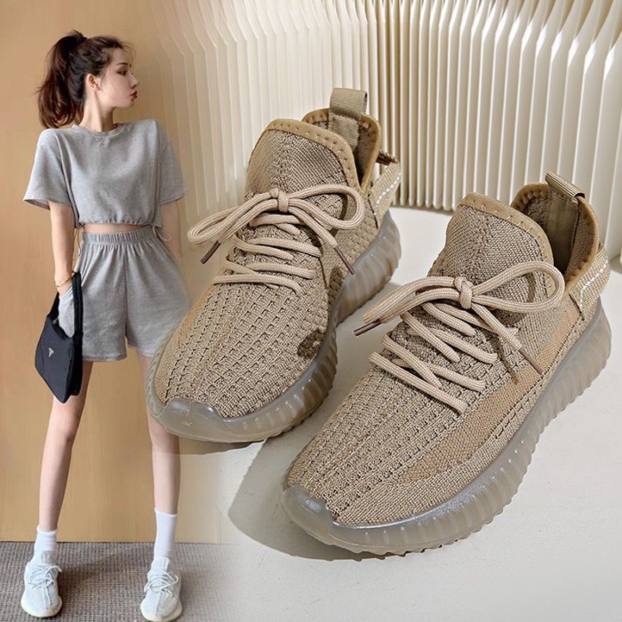 Coconut Shoes Women's Fly Woven Canvas Shoes New Breathable Sports Shoes Lightweight Korean Styl