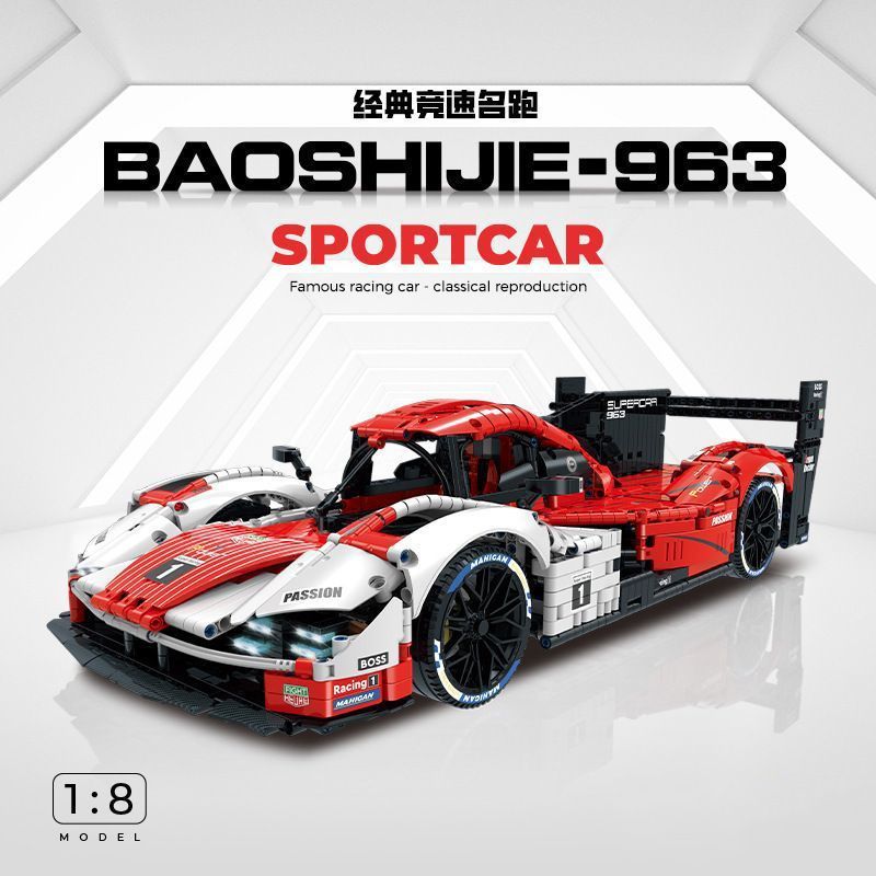 【TOP】Porsche 963 Guli 10615 - Xe Đua Điều Khiển Từ Xa, Xếp Hình Lắp Ráp Cho Bé Trai Quà Tặng