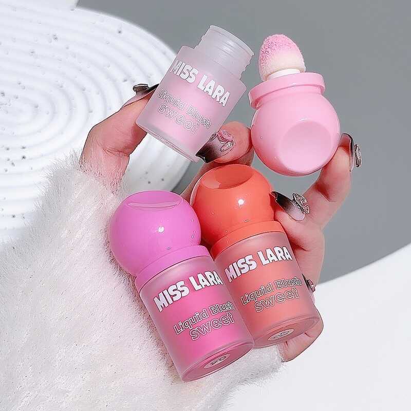 MISS LARA Blush Sweet Drunk Blush Liquid Matte Sponge Head Tender White White Style Six Colors