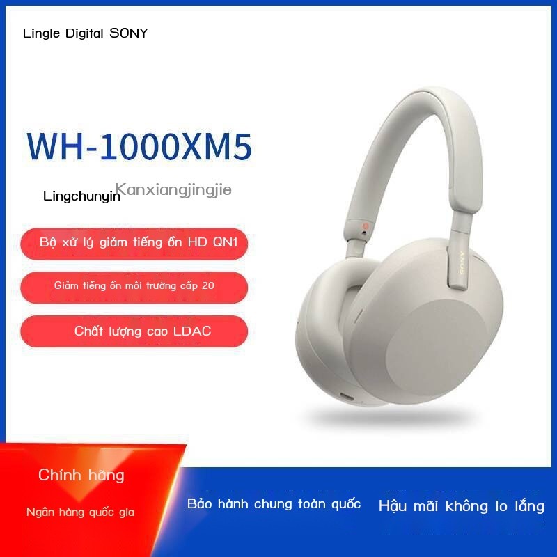 Tai nghe Bluetooth không dây giảm tiếng ồn gắn đầu Sony/Sony WH-1000XM5 xm5