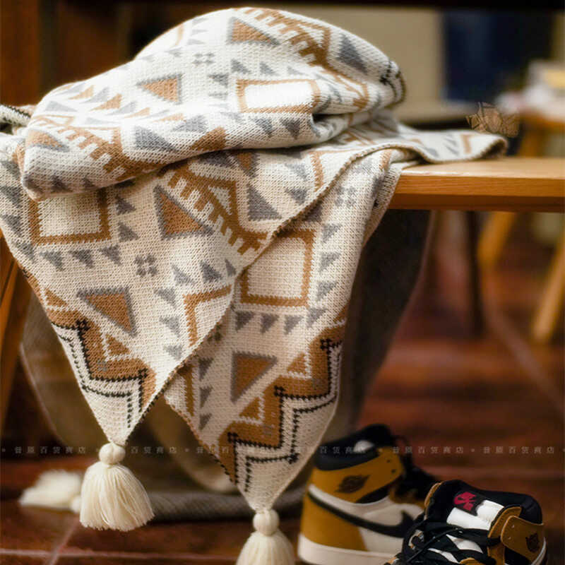Navaho Sunlight Mềm Mại Waxy Dệt Kim Bohemian Điều Hòa Không Khí Chăn Ngủ Chăn Sofa Bao Chăn Chăn Ch