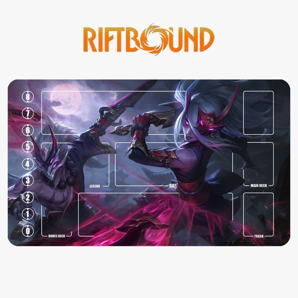 Thảm trải bài chiến trường League of Legends Runes, Thảm trải bài Caterina chi tiết, Thảm lót thẻ có
