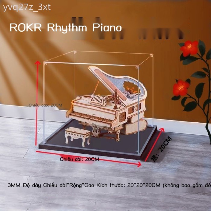 Hộp trưng bày acrylic thích hợp cho hộp bảo quản trong suốt chống bụi đàn piano LEGO 21323