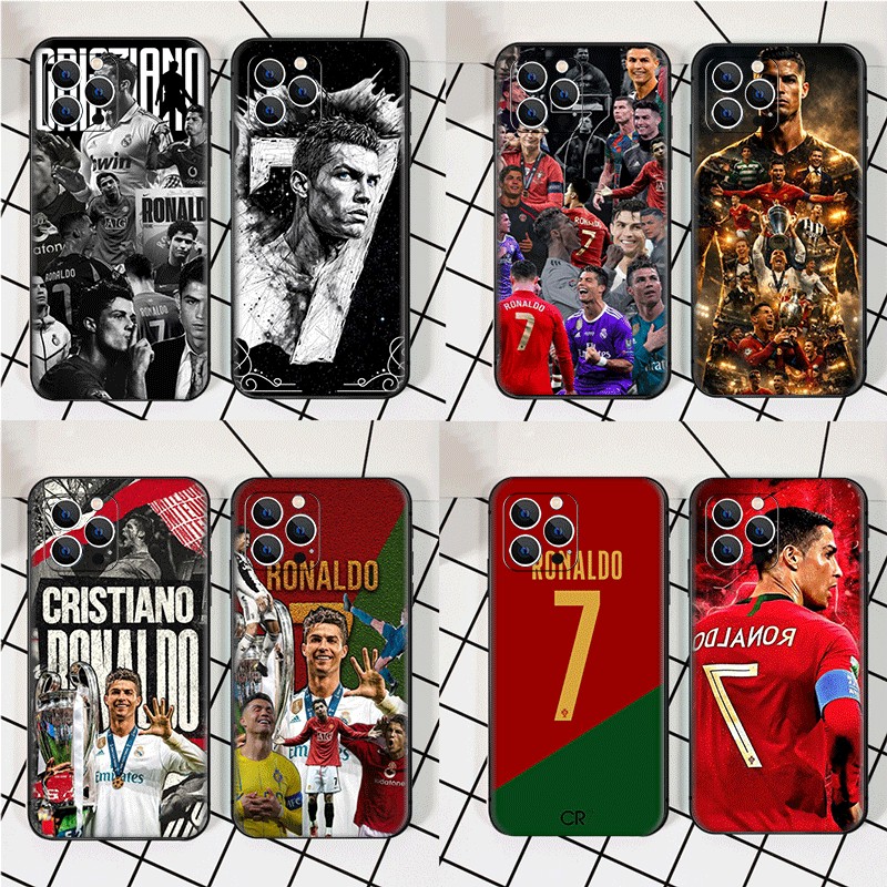 Ốp điện thoại TPU iPhone 12 13 14 Mini Pro Max Plus Vỏ mềm bảo vệ K6 Cristiano Ronaldo CR7