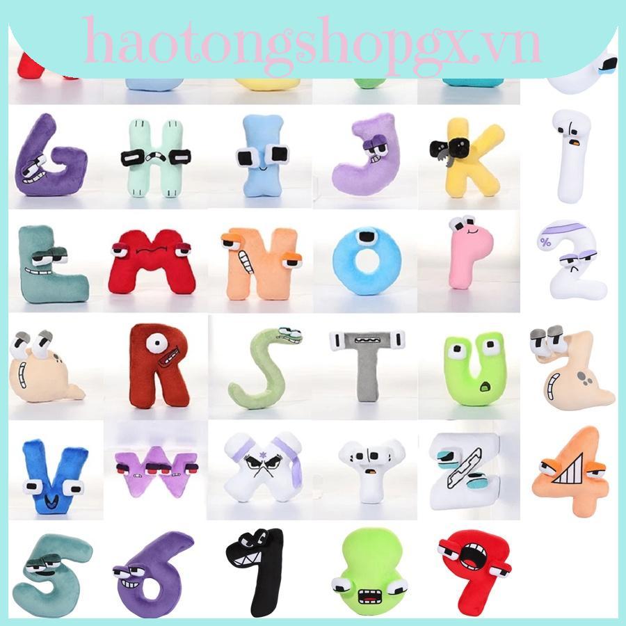 10/21cm Alphabet Lore Puzzle Plush Toy Letter A Number From Zero To Nine Plush Doll Đồ chơi trẻ em Q
