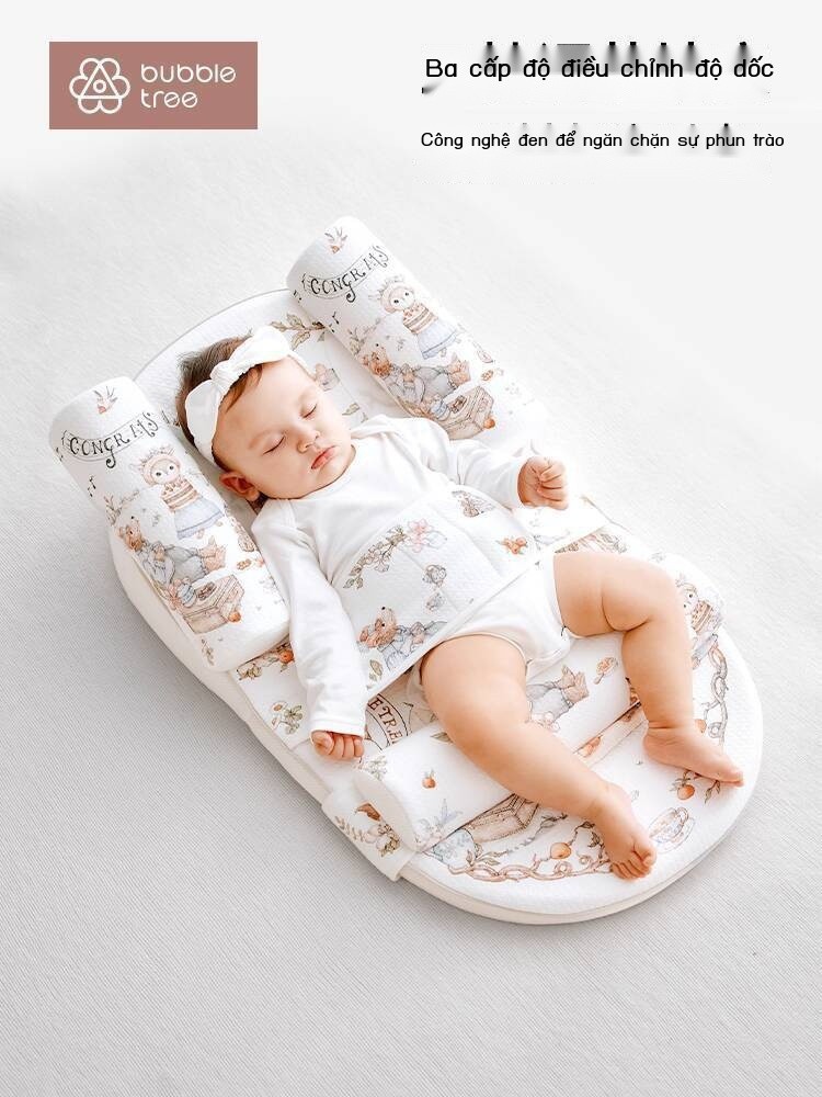 Gối Bubbletree bé, chống trớ, giảm gas, đệm nghiêng trẻ sơ sinh, cho ăn, nằm, ngủ
