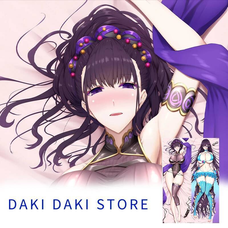 Dakimakura Cover Anime Fate Series Murasaki Shikibu Vỏ gối in hai mặt Gối cơ thể cỡ thật