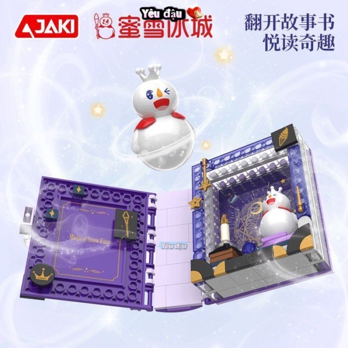JAKI Mixue Ice City ngoại vi đồ chơi Vua Tuyết cốc sách Vua Tuyết quà tặng sinh nhật cho trẻ em