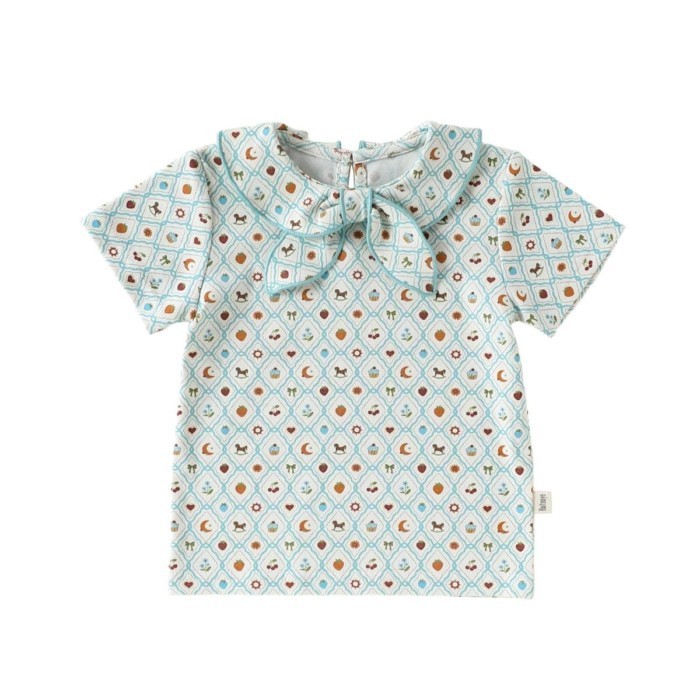 Baby Clothes Pure Cotton Girls Doll Collar Bottoming Shirt New Summer Short-sleeved T-shirt G