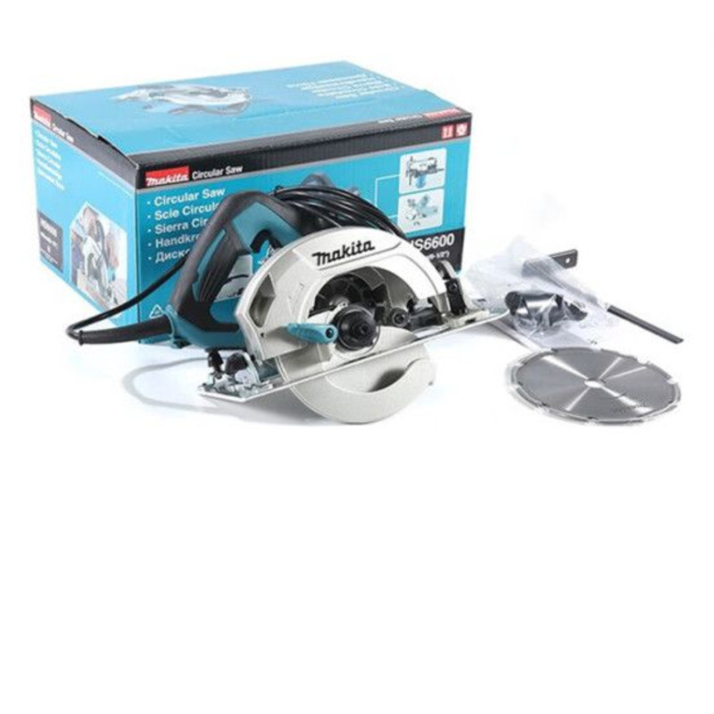 [Makita] Máy điện HS6600, cầm tay dùng trong chế biến gỗ, cưa tròn có dây 165mm, máy cắt gỗ và ván.