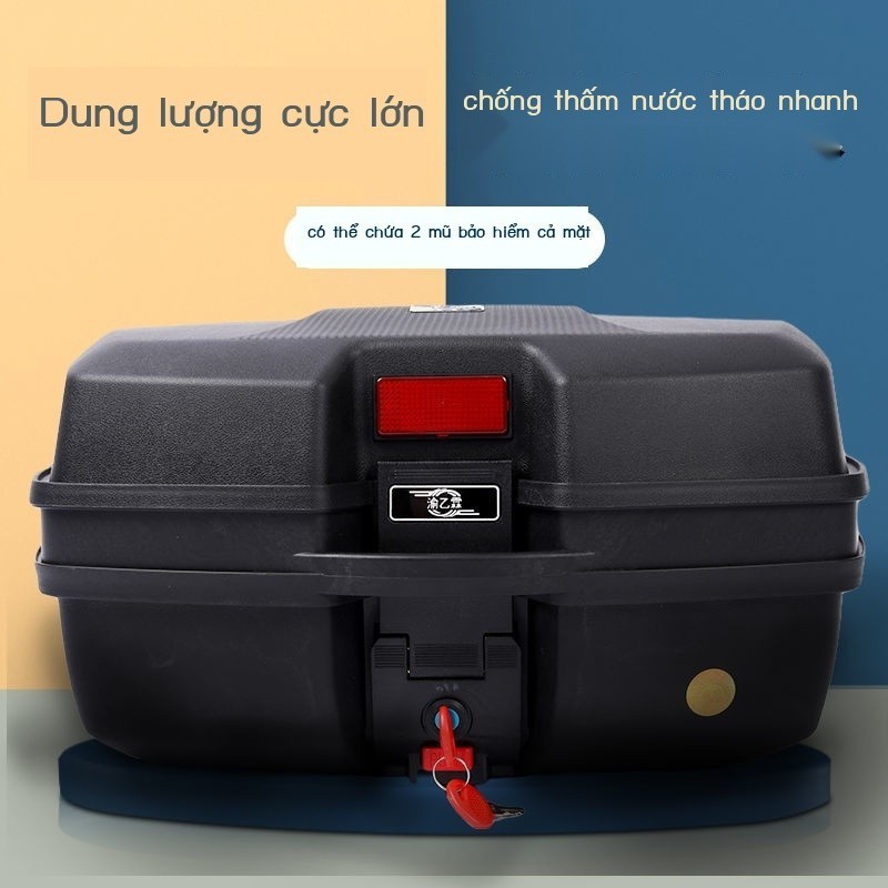 Motorcycle Trunk, Extra Large Universal Electric Vehicle Thickened Storage Box, Large Capacity Batt