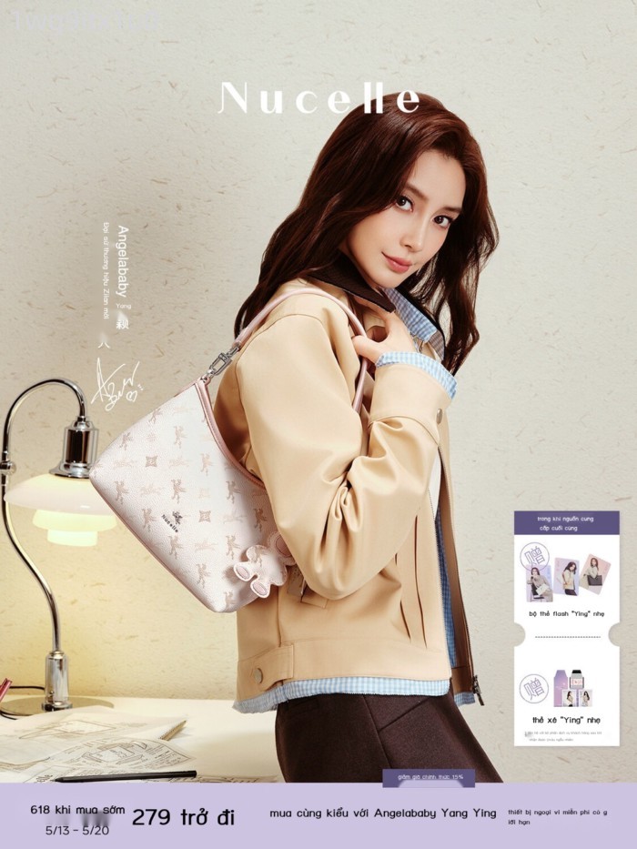 (Date mới) [Phong cách Angelababy] Pony Pea New Zealand Mẫu mới 2026 chéo một bên vai Túi đeo nách