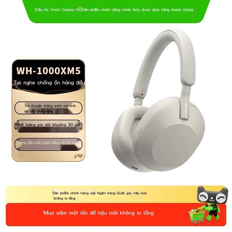 Tai Bluetooth khử tiếng ồn chủ động gắn Sony/Sony WH-1000XM5, tai nghe không dây hàng đầu