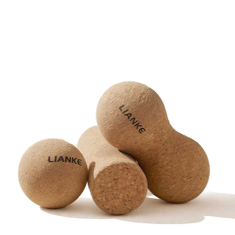 Cork Yoga Ball Set Yoga Fitness Thư giãn cơ bắp Fascia Ball Massage Bóng đơn Bóng đôi Cork Ball