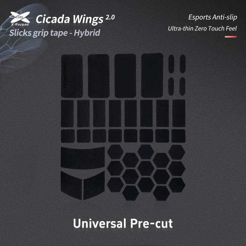 X-Raypad Cicada Wings V2 Slicks Universal Pre-cut Grip Tape xraypad DIY mouse Grip Tape Chống Mồ Hôi