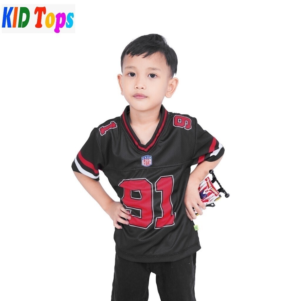 [Số tên tùy chỉnh] Áo đấu trẻ em 91 Series NFL Áo đấu trẻ em 2026 New American Football Street Hip H