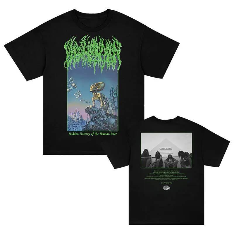 Y2k BLOOD INCANTATION Band 's Dark Metal Style Rock American Áo thun nam nữ rộng rãi