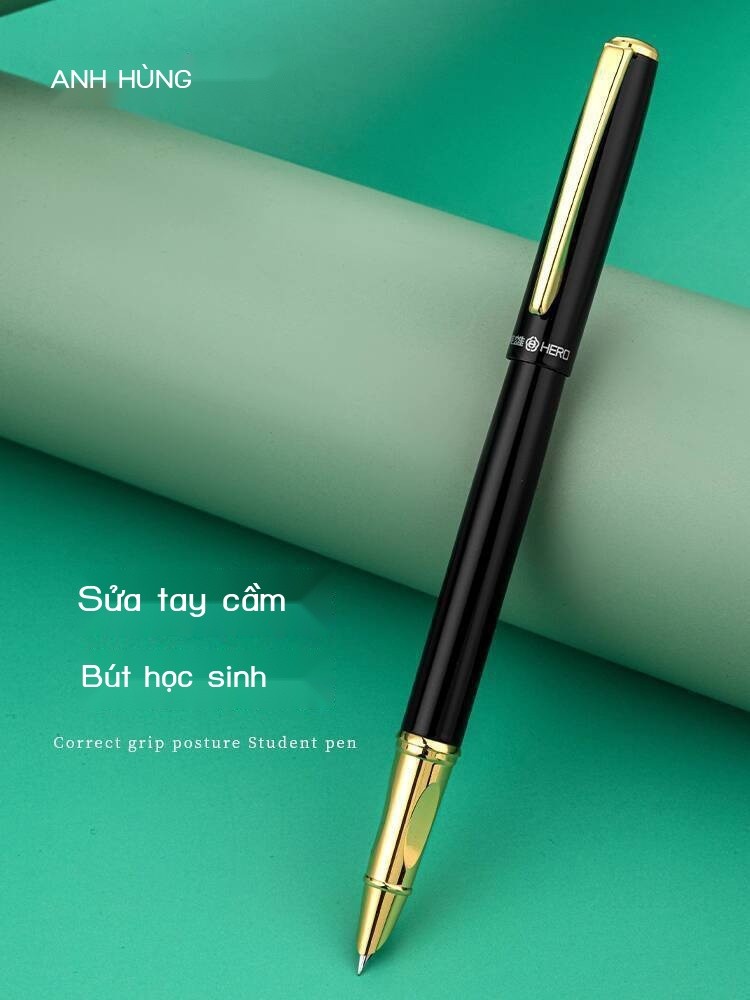 [Siêu Hot]  Bút máy HERO/Hero 9399, viết thư pháp đặc biệt sinh viên, cao cấp, ngòi đen 0.38mm, mực
