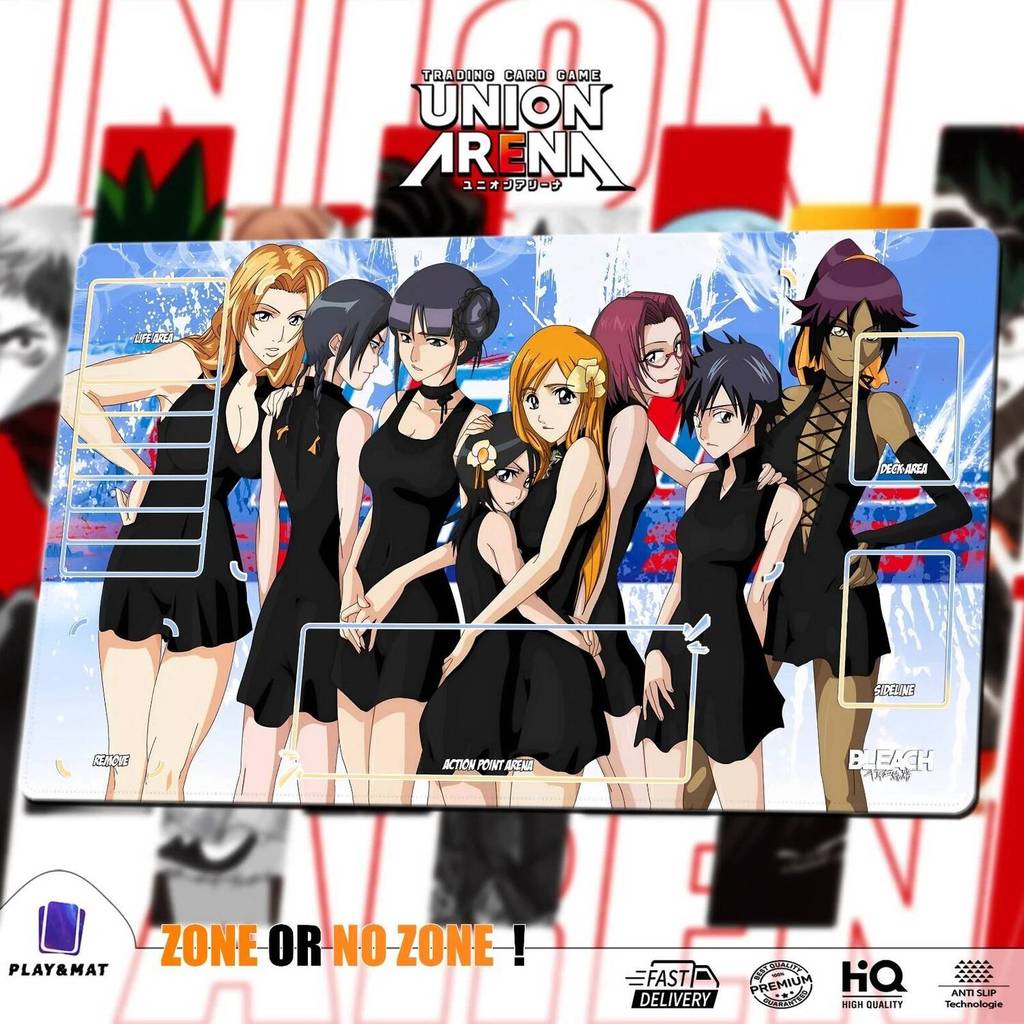 Thảm chơi Union ARENA TCG 24x14 "(60 * 35cm) | Bleach - Bleach Girl - Stitched Edges Anime Game Card