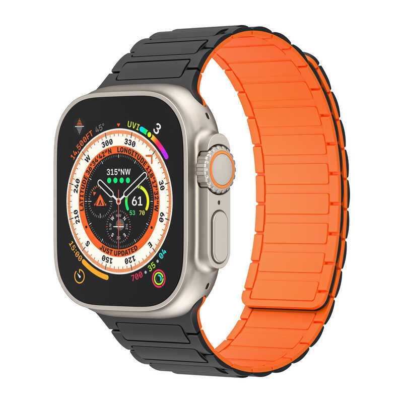 Zhang Qianyi Thích hợp cho S11 Apple S9 Watch iwatch10 Dây đeo watch9 Dây đeo silicon từ tính