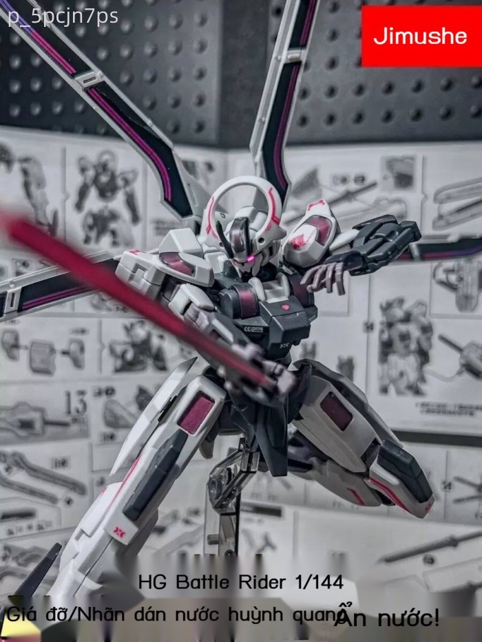 [VIP] Mô hình lắp ráp Gundam JMS Mercury's Heroine Mobile Suit War Rider HG 1/144 với vòi phun ẩn