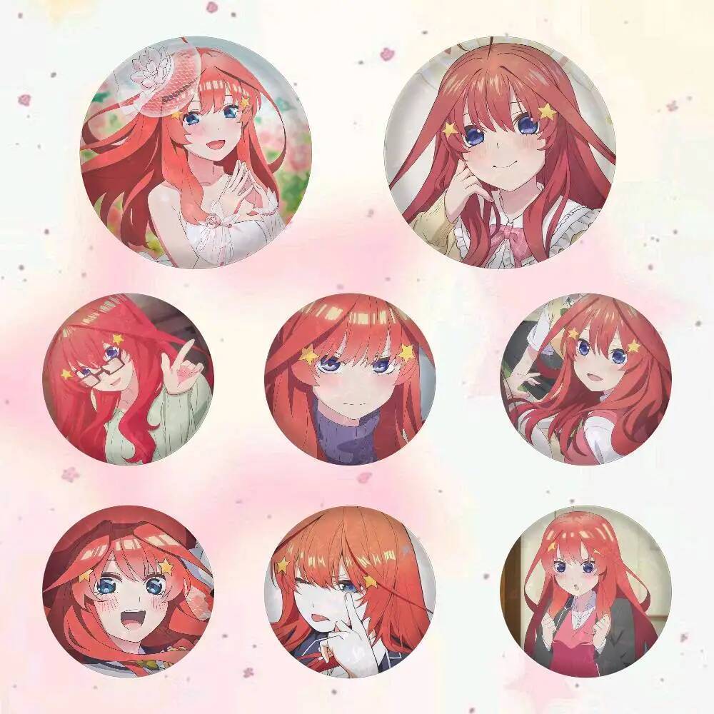 Itsuki Nakano Anime Nhân Vật Huy Hiệu 25 32 44 58 75 Mm Tròn Cosplay Pin Túi Trang Trí Người Hâm Mộ 