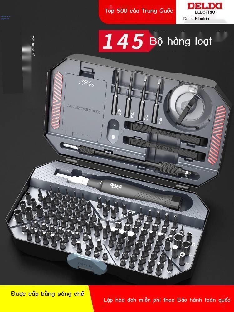 Bộ Delixi đầu phẳng Phillips gia đình nhỏ đa chức năng bộ tua vít Torx công cụ hình tam giác