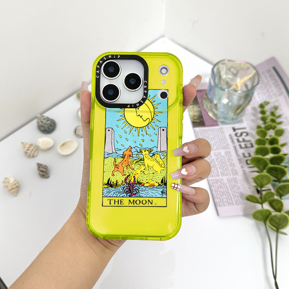 Moon Tarot Cards Màu Ốp Lưng Tương Thích Cho IPhone 11 12 13 14 15 16 17 Pro Max 12Mini Cover X XR X