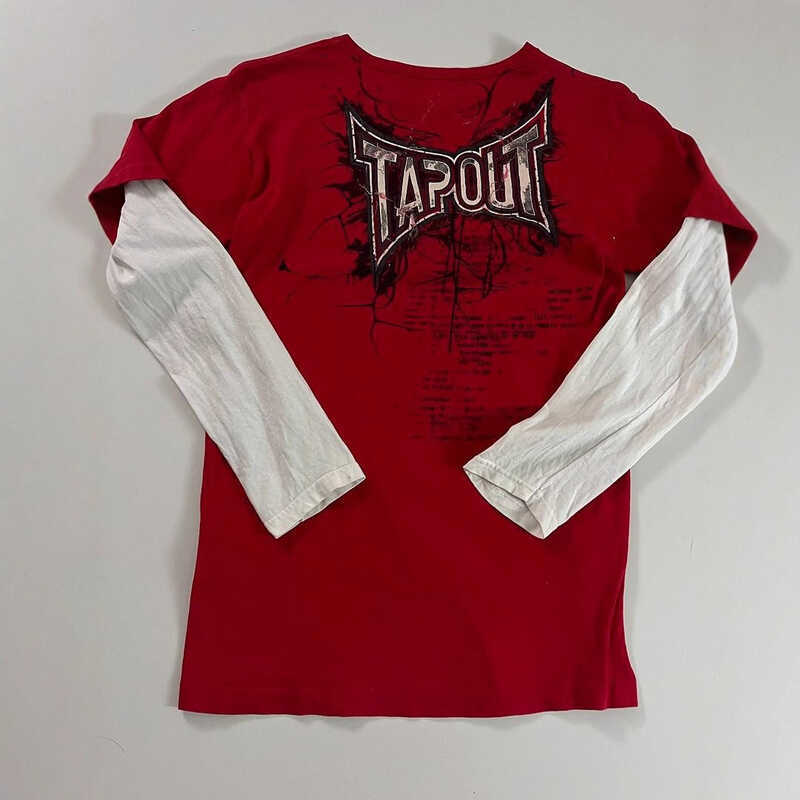 Châu Âu Mỹ Đường Phố Mặc TAPOUT In Hình Áo Thun Giả Hai Mảnh Top Cổ Hip-Hop Áo Thun Dài Tay