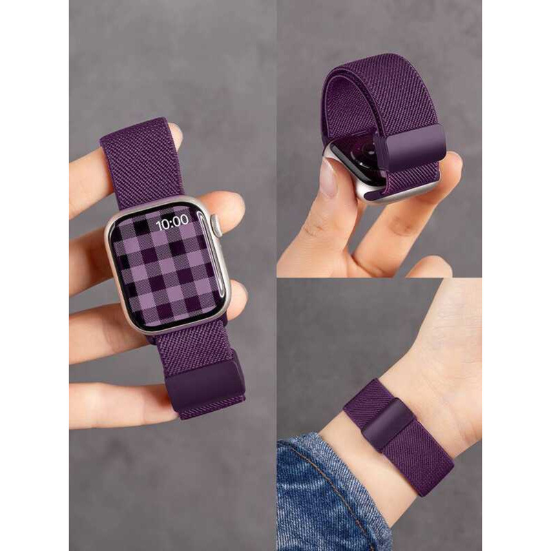 Trang phục Craftsman Thích hợp cho Apple S10 Watch iwatch9 Dây đeo watch8 Plum Bện Khóa từ tính S9 S