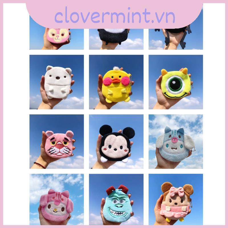 New Disney Sanrio Mini Coin bag plush Peripheral Plush Cartoon Cute Animal Coin Purse Accessories gi