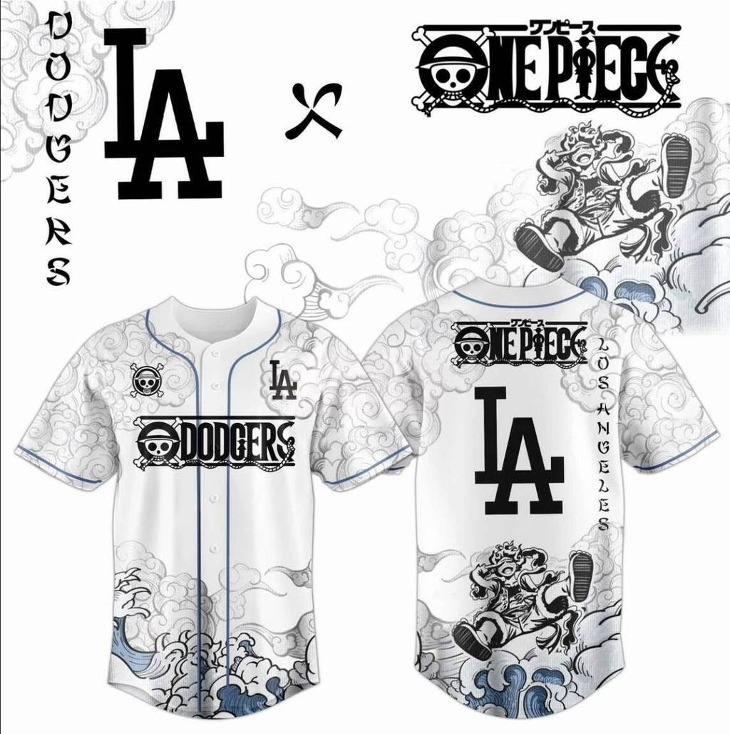 Dodgers x One Piece Night Baseball Jersey Gear 5 2026