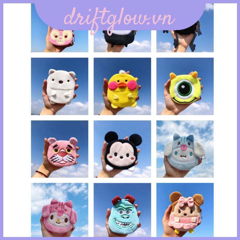New Disney Sanrio Mini Coin bag plush Peripheral Plush Cartoon Cute Animal Coin Purse Accessories gi