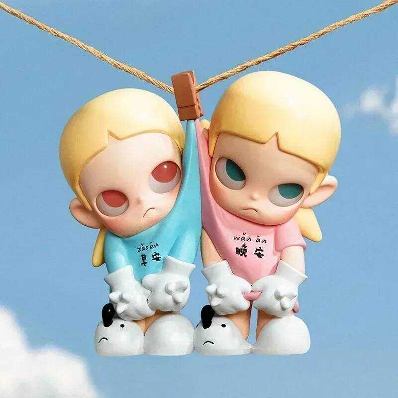 POP MART Zsiga Twins Series 100%  Blind Box Anime PVC Action Figure Collectible Doll Toy Desktop Orn