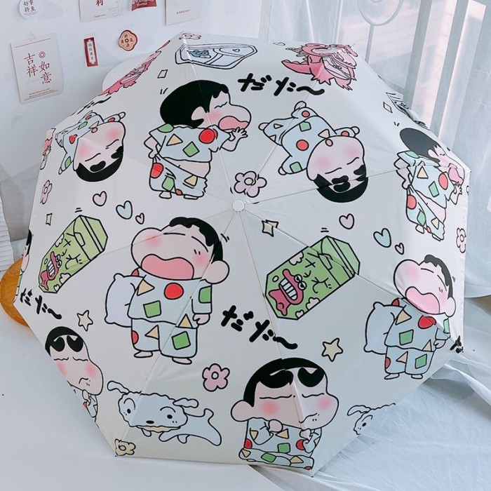 Crayon Shin-Chan Anime Tự Động Ô Chống Nắng Ô Chống Nắng Ô Gấp Vinyl Chống Nắng Chống-