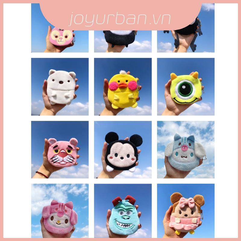 New Disney Sanrio Mini Coin bag plush Peripheral Plush Cartoon Cute Animal Coin Purse Accessories gi