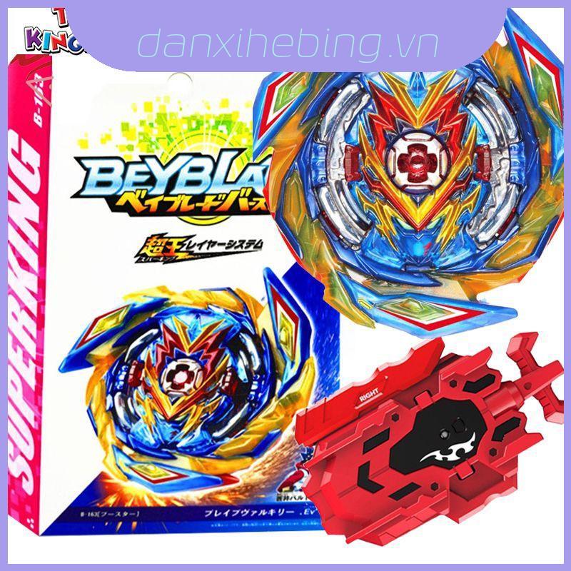Bộ đồ chơi con quay hồi chuyển Flame Super King Booster B163 Brave Valkyrie có đai cao su và bệ phón