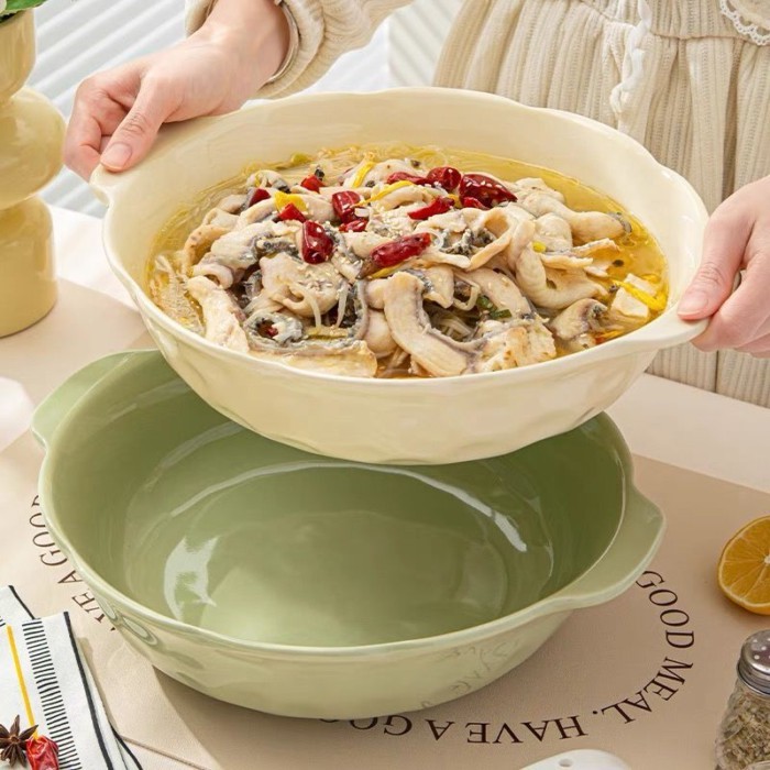 Large-capacity Pickled Fish Large Basin Bowl 2023 New Style Maoxuewang Boiled Fish Large Soup Basin