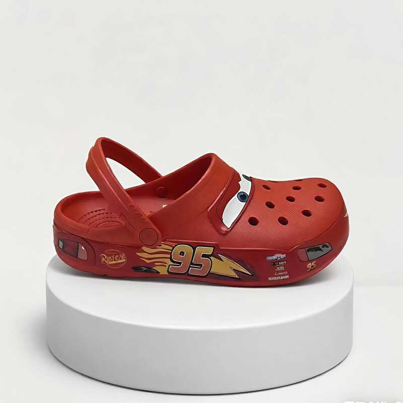 Dép Crocs Hoạt Hình Lightning Mcqueen Thế Hệ Thứ Hai, Hợp Tác Với Cars, Dép Đi Biển Ngoài Trời Chống